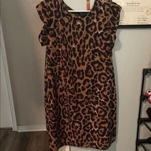 Leopard Print Sleeveless Dress
